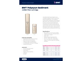 Specification Sheet - BWT Aus 20" Jumbo Polyspun Sediment 5 Micron