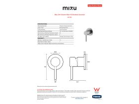 Specification Sheet - Mizu Drift Shower Mixer Kit Brushed Gunmetal