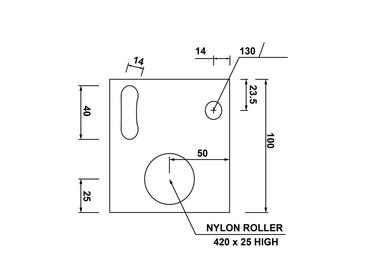 CRH Square Floor Guide Roller A260