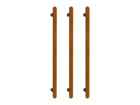 Hero - Mizu Soothe Vertical Heated Towel Rail (Triple Pack) Brushed Bronze