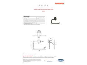 Specification Sheet - Sussex Scala Toilet Roll Holder Matte Black