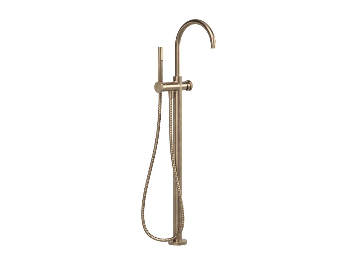 Hero - Faucet Strommen Vara Disc Floor Mounted Bath Mixer with Handshower Kit Discovery Bronze (3 Star)