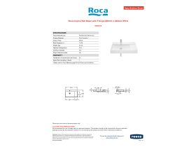 Specification Sheet - Roca Inspira Wall Basin with Fixings 800mm x 490mm White