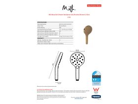 Specification Sheet - Milli Marq Edit Shower Handpiece Only Brushed Bronze (3 Star)