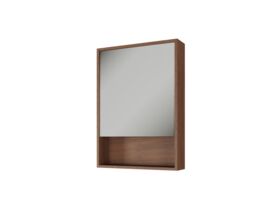 Supporting Image - Kado Aspect 600mm Mirror Cabinet One Door with Shelf - Florentine Walnut Side
