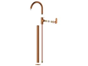 Hero - Mizu Soothe MK2 Floor Mounted Bath Mixer & Outlet Trimset Brushed Bronze