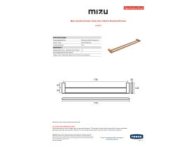 Specification Sheet - Mizu Soothe Double Towel Rail 750mm Brushed Bronze