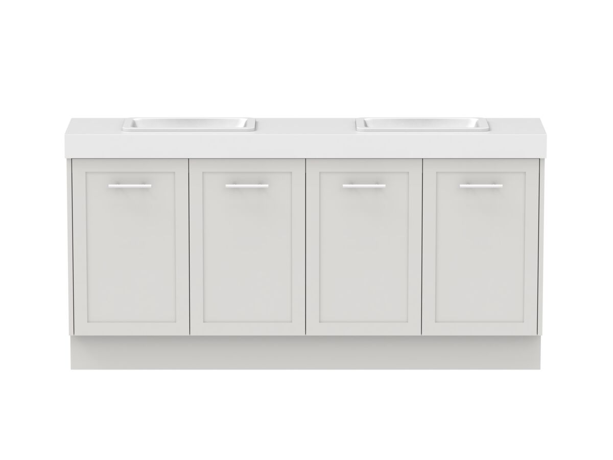 Hero - Kado Lux Ensuite All Door 1800mm Floor Mount Double Basin 90mm Top