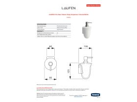 Specification Sheet - LAUFEN The New Classic Soap Dispenser Chrome/White
