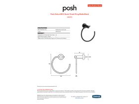 Specification Sheet - Posh Solus MK2 Guest Towel Ring Matte Black