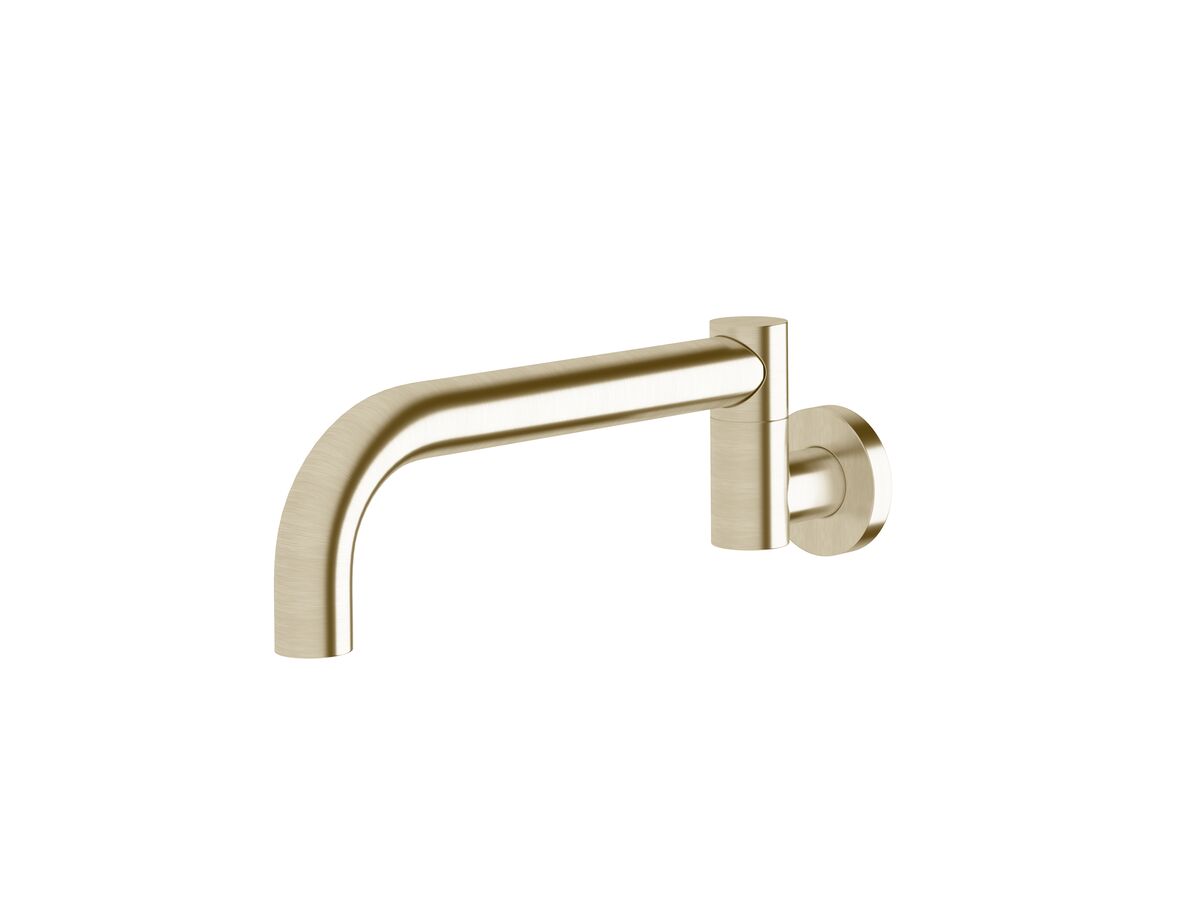 Sussex Scala Bath Outlet Swivel Curved 250mm LUX PVD Brushed Platinum Gold