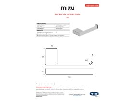 Specification Sheet - Mizu Bloc Toilet Roll Holder Chrome