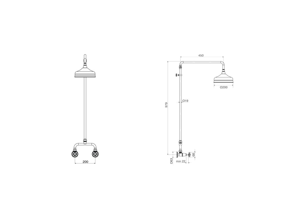 Posh Canterbury Exposed Shower Set (3 Star)