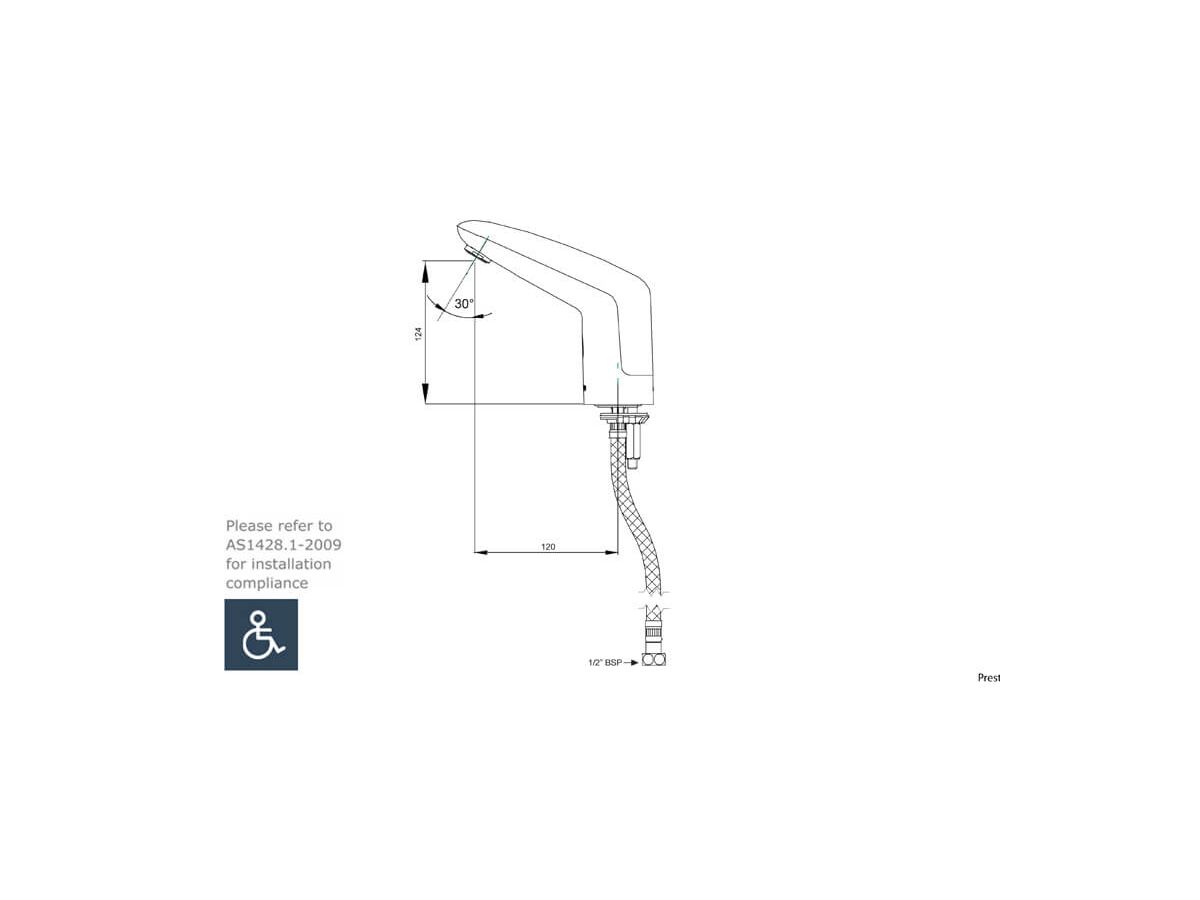 Presto Volta Sensor Tap (Mains) (6 Star)