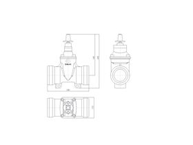 Line Drawing - 100 DIMAX SOC PN16 RS GATE VALVE