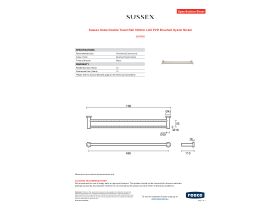 Specification Sheet - Sussex Scala Double Towel Rail 700mm LUX PVD Brushed Oyster Nickel