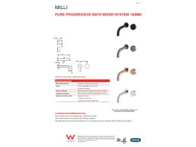 Technical Guide - Milli Pure Progressive Bath Mixer System 160mm Matte Black