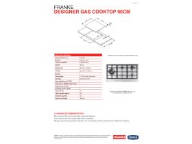 Technical Guide - Franke Designer 90cm Gas Cooktop Stainless Steel