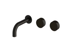 Sussex Pure Wall Bath Hostess System 160mm Right Hand with Cirque Textured Handles PVD Matte Black