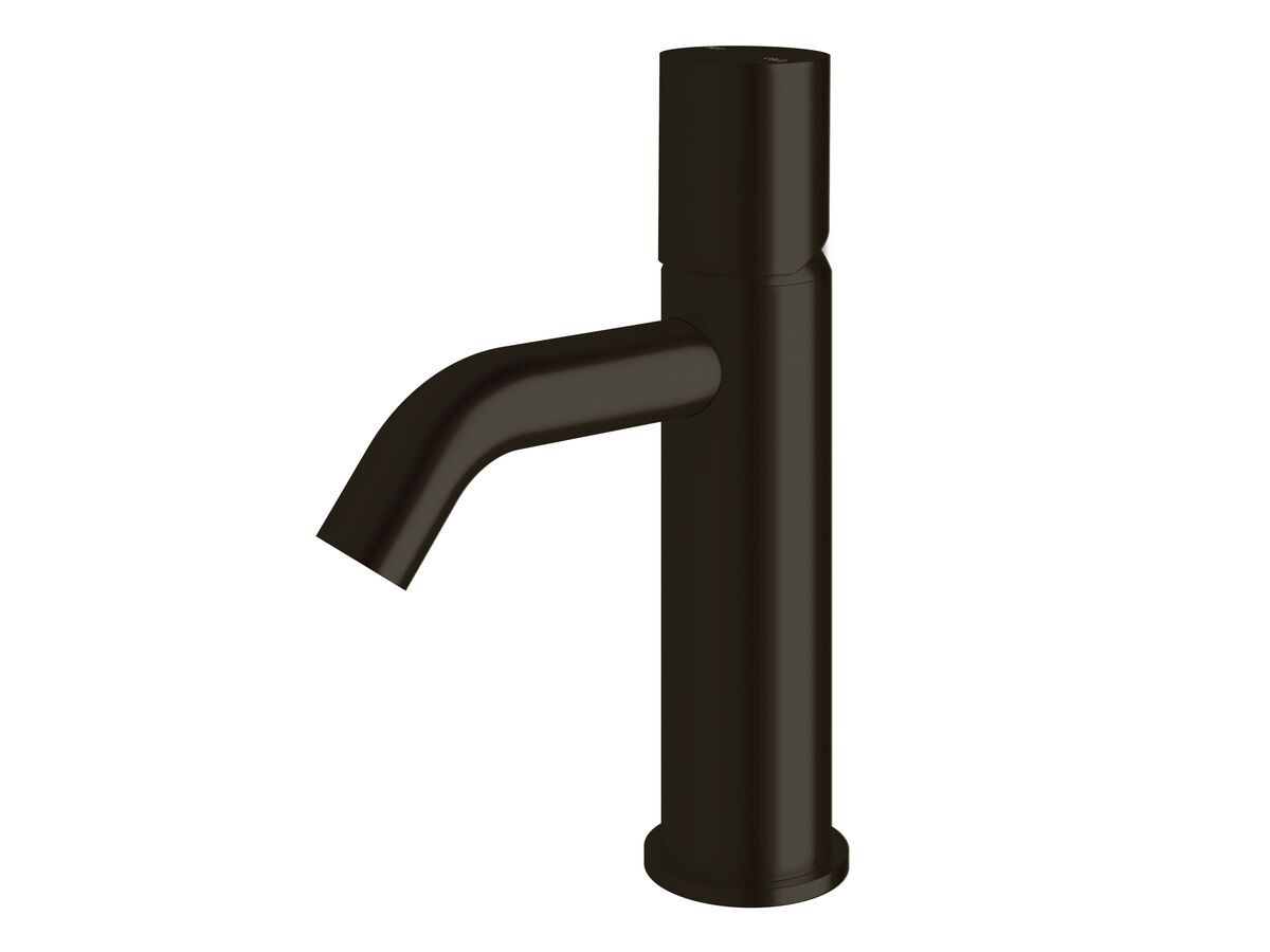 Milli Pure Basin Mixer Tap Curved Spout Matte Black (6 Star)