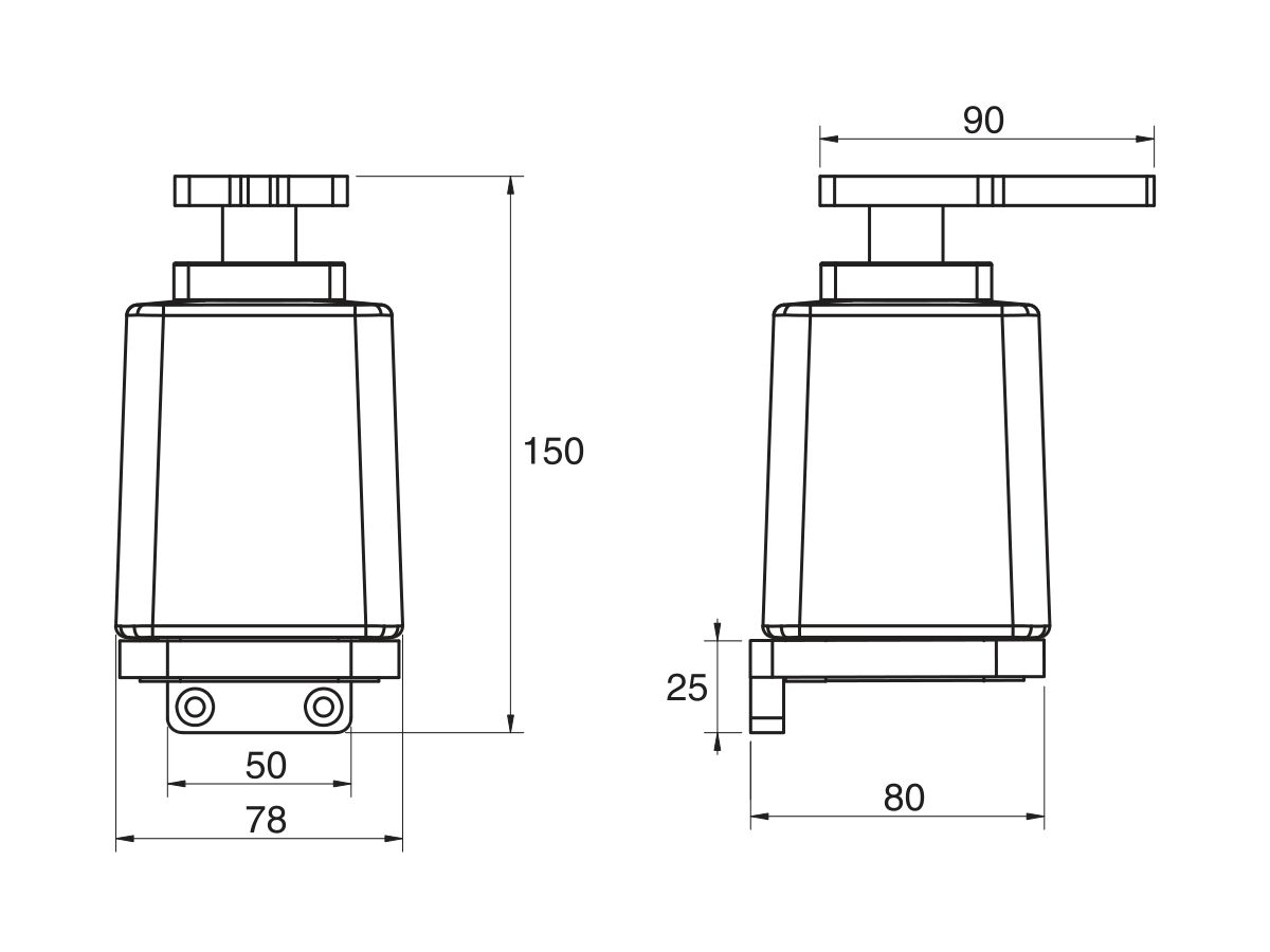 Milli Glance Wall Mount Soap Dispenser