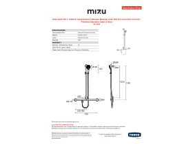 Specification Sheet - Mizu Drift 700 x 1100mm Independent T-Shower Modular Grab Rail Kit 3 function Chrome / Polished Stainless Steel (5 Star)