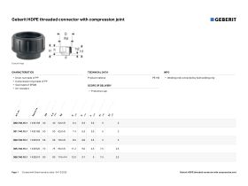 Specification Sheet - Geberit Joint Complete