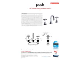 Specification Sheet - Posh Bristol Basin Set Swivel Chrome (4 Star) Lead Free