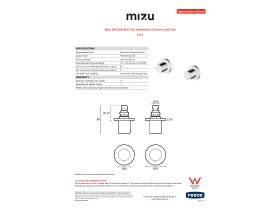 Specification Sheet - Mizu Drift Dial Wall Top Assemblies Chrome Lead Free