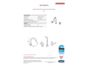 Specification Sheet - Scala Hob Basin Set Curved Chrome (5 Star) Lead Free