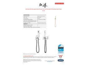 Specification Sheet - Milli Mood Edit Microphone Hand Shower with Swivel Bracket PVD Brushed Gold (3 Star)