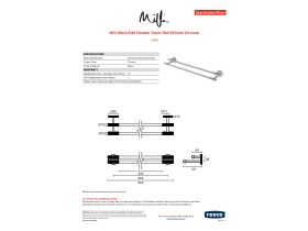 Specification Sheet - Milli Marq Edit Double Towel Rail 600mm Chrome