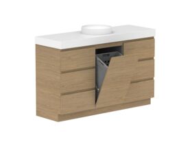 Hero - Posh Domaine Plus Hamper Trio 1500 Floor Mounted Centre Bowl 90mm Top