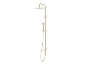 Sussex Pure Twin Rail Shower with Top Rail Water Inlet PVD Brushed Platinum Gold (3 Star)