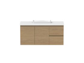Hero - Posh Domaine 1200mm Ensuite Wall Hung Vanity Unit Single Bowl 50mm Top