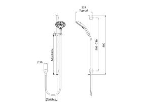 Satinjet Escape MK3 Single Rail Shower Chrome (3 Star)