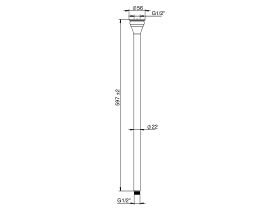 Milli Monument Edit Ceiling Shower Arm 600mm