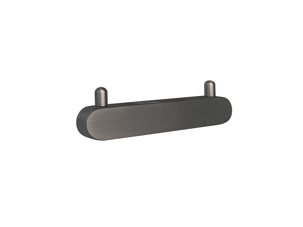 Mizu Soothe Vertical Double Robe Hook Brushed Gunmetal
