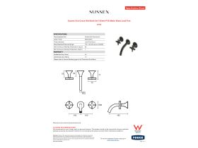 Specification Sheet - Sussex Oria Cross Wall Bath Set 165mm PVD Matte Black Lead Free
