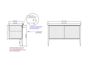 ISSY Custom Cloud I 1201-1500mm x 400-550mm x 700-800mm Vanity Unit with Legs 2 Touch Latch Doors (No Basin)