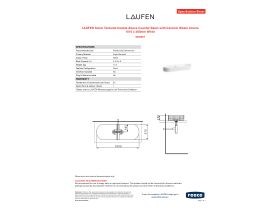 Specification Sheet - LAUFEN Sonar Textured Double Above Counter Basin with Ceramic Waste Covers 1015 x 365mm White