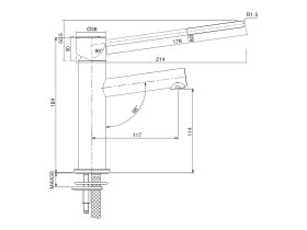 Mizu Drift MK2 Basin Mixer with Extended Lever (5 Star)