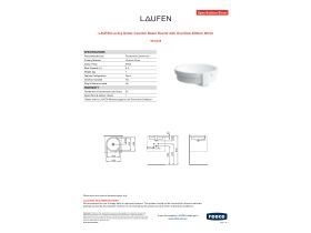 Specification Sheet - LAUFEN Living Under Counter Basin Round with Overflow 400mm White