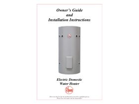 Installation Instructions - Rheem electric domestic dual 080 - 126428