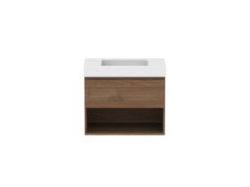 Hero - Posh Domaine 750mm Wall Hung Vanity Unit All-Drawer Open Shelf 90mm Top