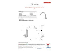 Specification Sheet - Scala Wall Spa Outlet Curved EP Satin Chrome Lead Free