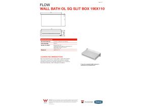 Technical Guide - Phoenix Flow Wall Bath Outlet 190mm x 110mm Square Slit Box Chrome