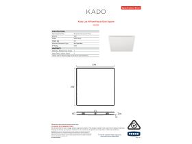 Specification Sheet - Kado Lux HiFlow 200 Fascia Only Square Matte White