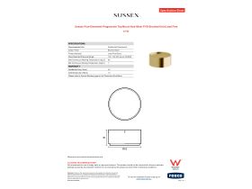 Specification Sheet - Sussex Pure Elemental Progressive Top Mount Hob Mixer PVD Brushed Gold Lead Free