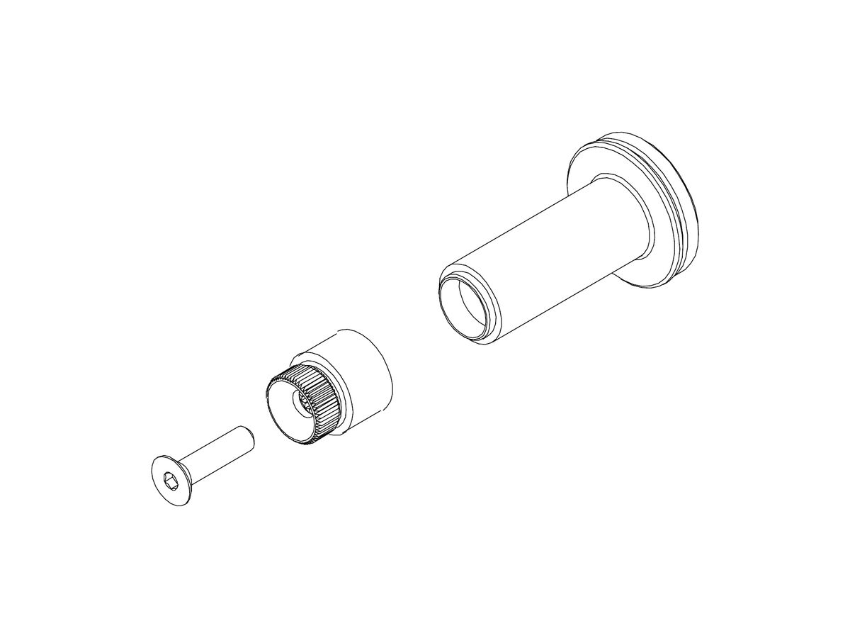 Hero - Milli Etch Wall System Spline & Sleeve Assembly Brushed Gold